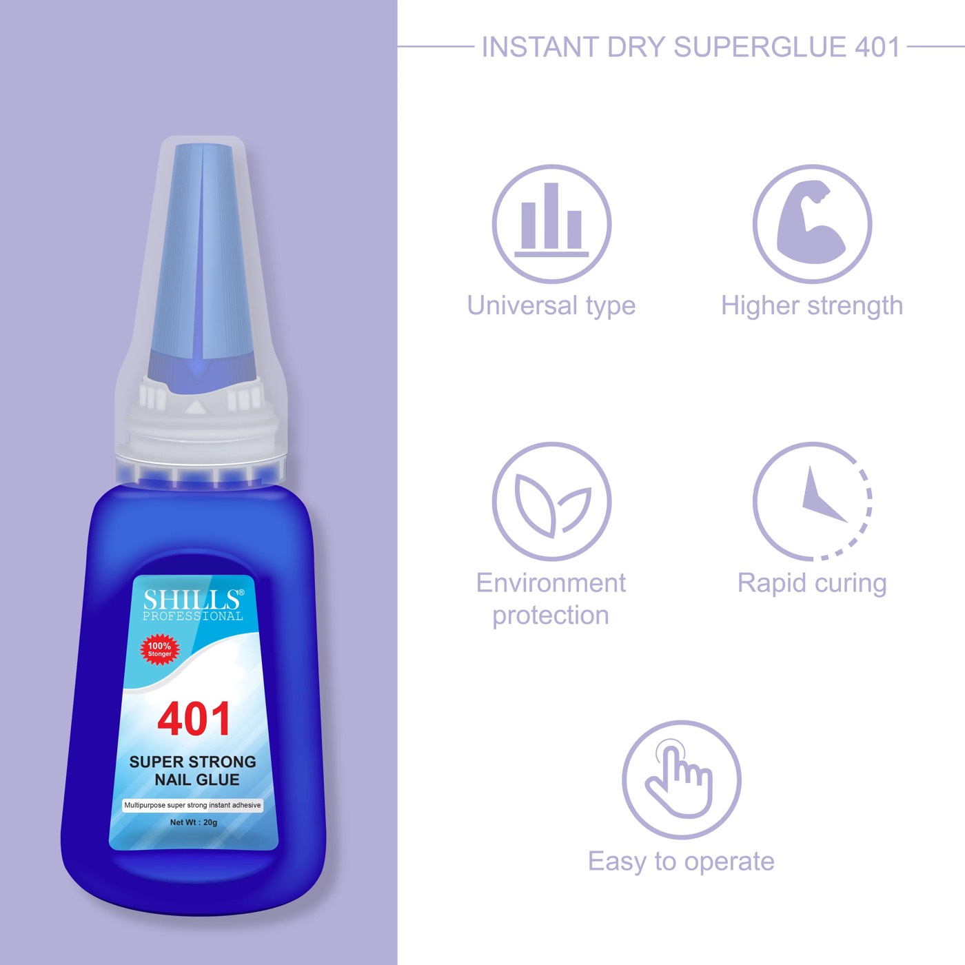 Shills 401 Nail Glue photo 3